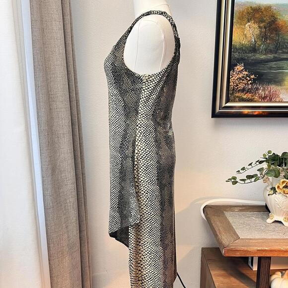 Cache Metallic Snakeskin Print Asymmetrical Dress – Size M - Picture 5 of 8